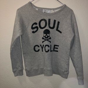 Soul cycle grey cropped sweatshirt